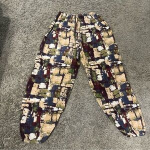 Men's Multicolor Abstract Print Pants